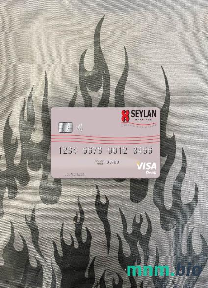 Sri Lanka Seylan bank Plc visa obciążyć card wygląd fotograficzny skan PSD + zdjęcie
